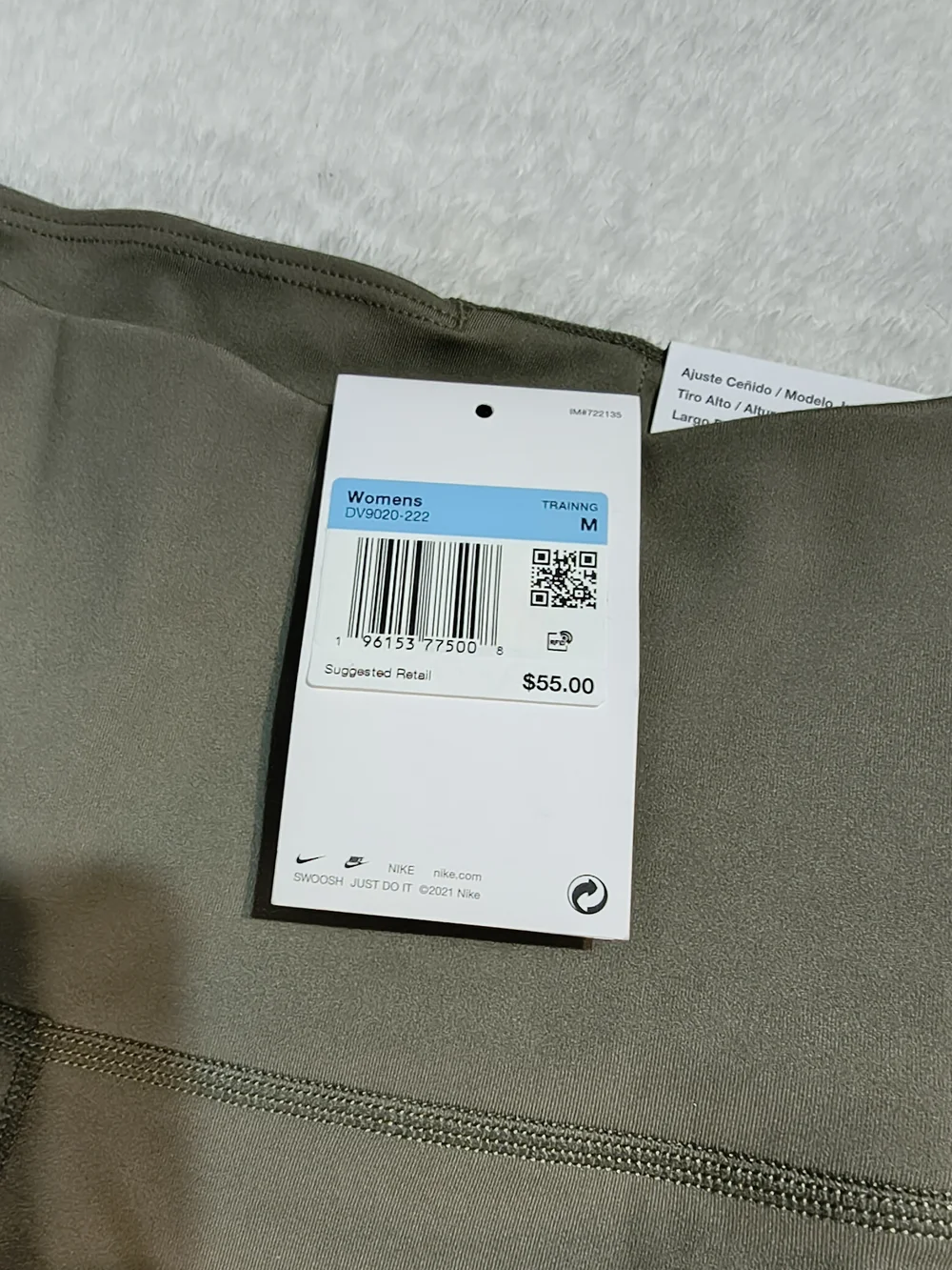 Nike Dri-FIT Women’s Leggings High Rise Ankle Stretch Green Size M DV9020-222